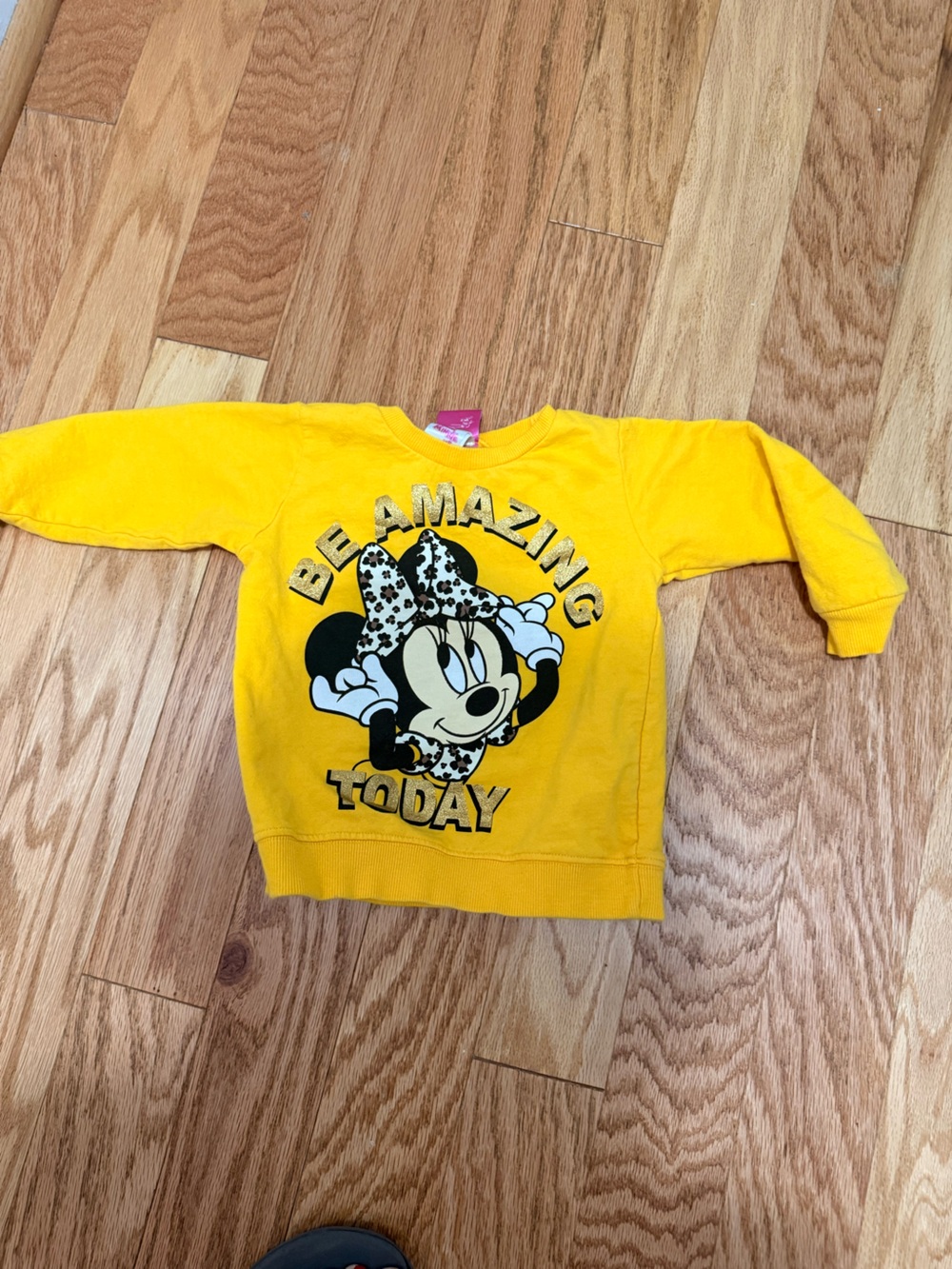 Disney Yellow Minnie Mouse Graphic Sweatshirt for Kids